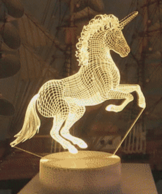 Hot 3D LED LAMP unicorn