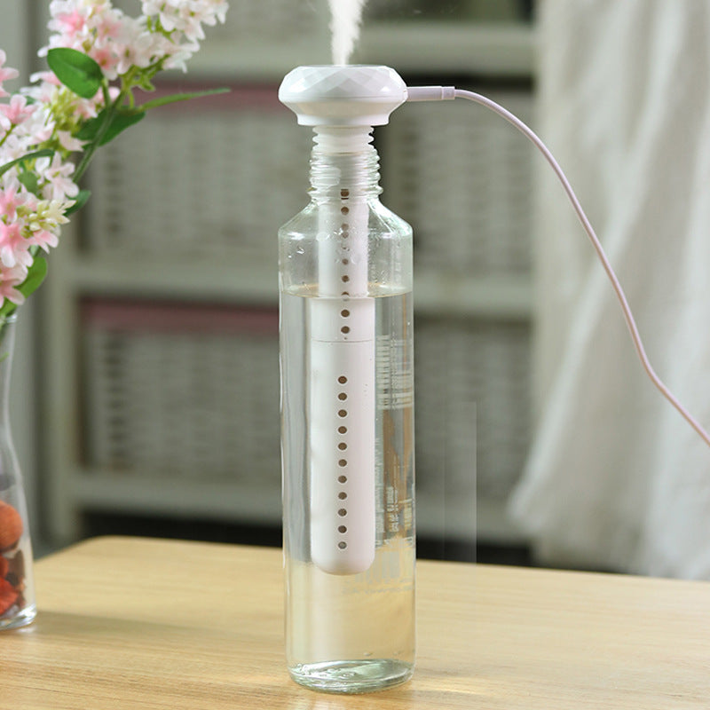 New diamond humidifier creative usb plug-in home car mini air purification humidification spray water meter