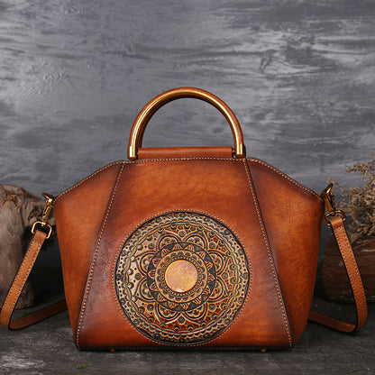 Tote Women's Totem Embossed Genuine Leather Women's Bag