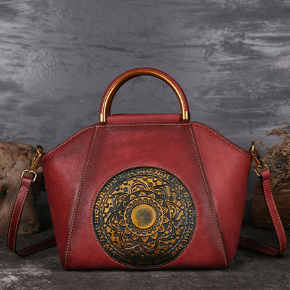 Tote Women's Totem Embossed Genuine Leather Women's Bag