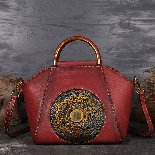 Tote Women's Totem Embossed Genuine Leather Women's Bag