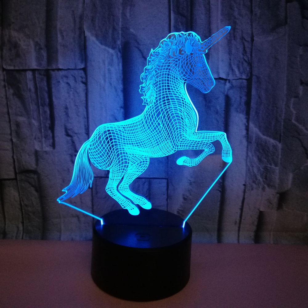 Hot 3D LED LAMP unicorn