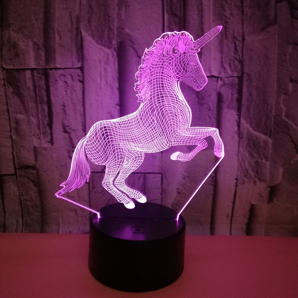 Hot 3D LED LAMP unicorn