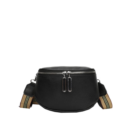 Genuine leather fashion saddle cowhide shoulder bag