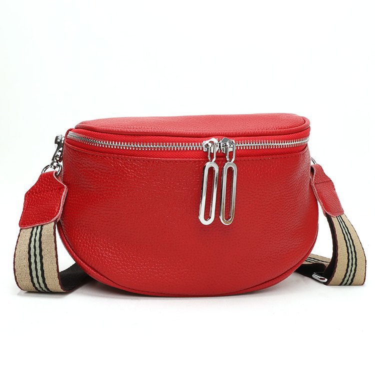 Genuine leather fashion saddle cowhide shoulder bag