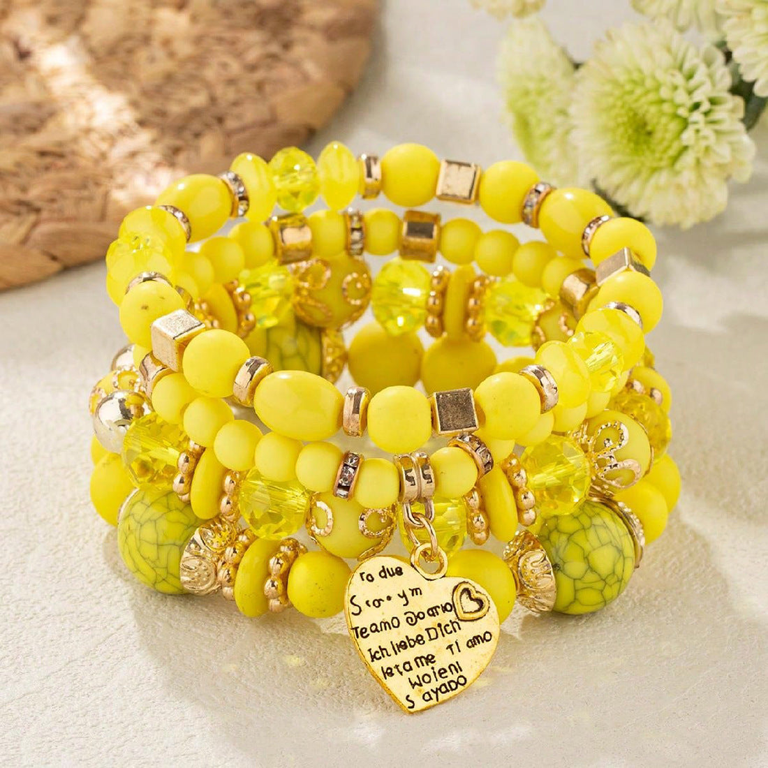 Factory direct supply Bohemian style multi-layer wooden beads beaded bracelet elastic bracelet jewelry European and American jewelry wholesale