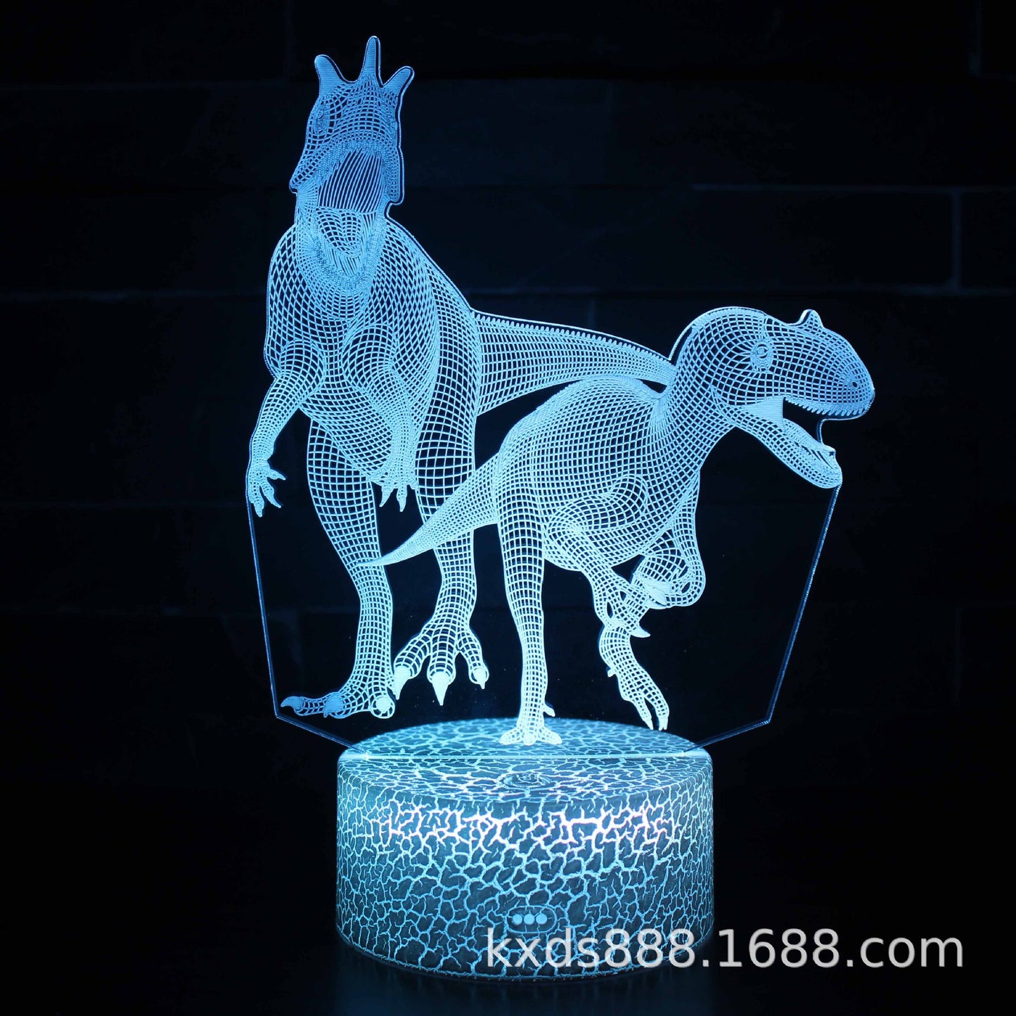 Cross-border dinosaur series colorful 3D night light LED touch remote control creative Christmas gift 3D table lamp