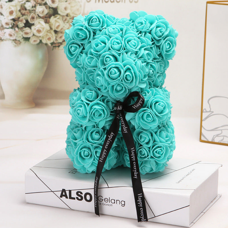 Factory wholesale Valentine's Day gift Creative rose bear Valentine's Day gift Pe Rose Bear Hug Bear Bubble