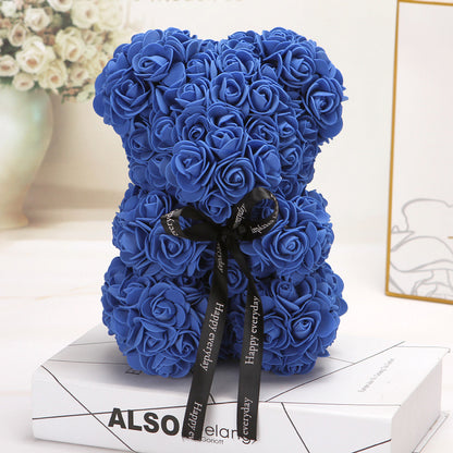 Factory wholesale Valentine's Day gift Creative rose bear Valentine's Day gift Pe Rose Bear Hug Bear Bubble