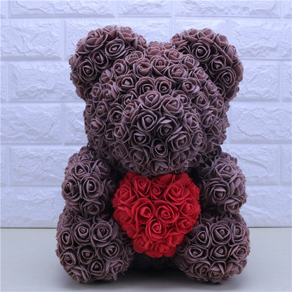 Christmas Valentine's Day gift love section 35 cm rose bear bear rose bear 23 cm bubble flower bear