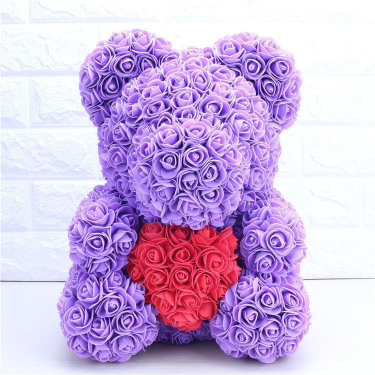 Christmas Valentine's Day gift love section 35 cm rose bear bear rose bear 23 cm bubble flower bear