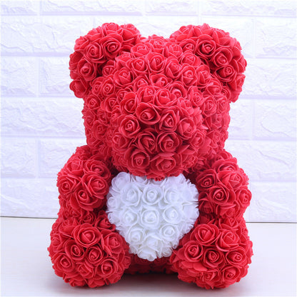 Christmas Valentine's Day gift love section 35 cm rose bear bear rose bear 23 cm bubble flower bear