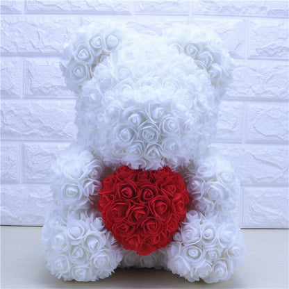 Christmas Valentine's Day gift love section 35 cm rose bear bear rose bear 23 cm bubble flower bear