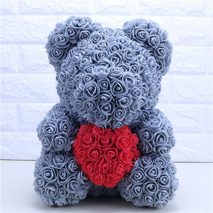 Christmas Valentine's Day gift love section 35 cm rose bear bear rose bear 23 cm bubble flower bear