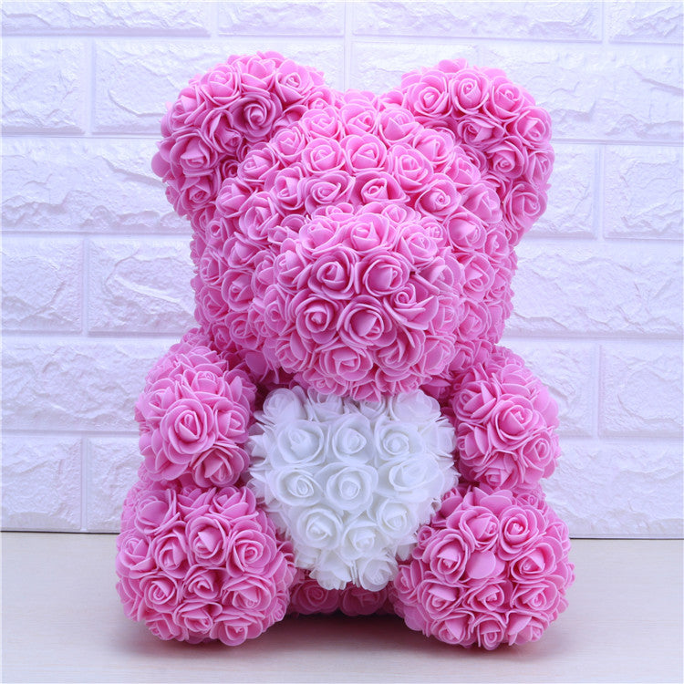 Christmas Valentine's Day gift love section 35 cm rose bear bear rose bear 23 cm bubble flower bear