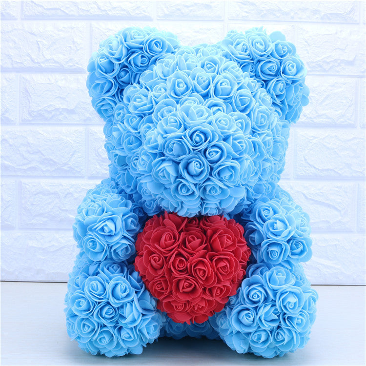 Christmas Valentine's Day gift love section 35 cm rose bear bear rose bear 23 cm bubble flower bear