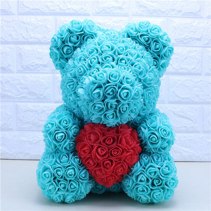 Christmas Valentine's Day gift love section 35 cm rose bear bear rose bear 23 cm bubble flower bear