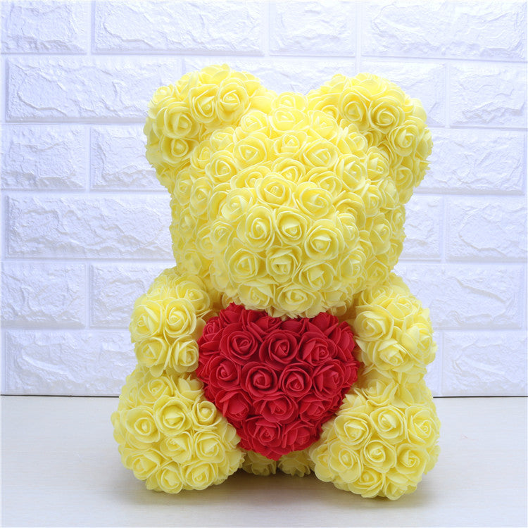 Christmas Valentine's Day gift love section 35 cm rose bear bear rose bear 23 cm bubble flower bear