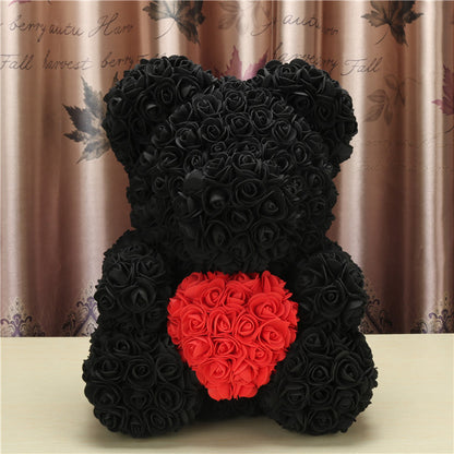 Christmas Valentine's Day gift love section 35 cm rose bear bear rose bear 23 cm bubble flower bear