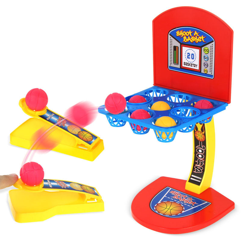 Children's Shooting Toys Colored Marbles Basketball Nine-Gallery Table Games Parent-Child Interactive Table Toys