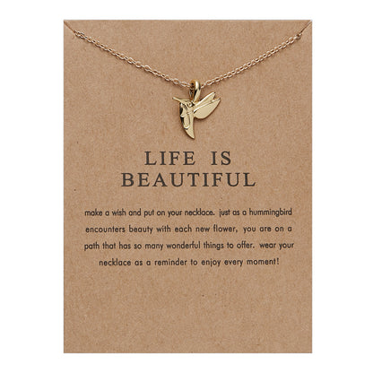 explosion models paper card necklace series pearl animal alloy necklace women fashion clavicle chain