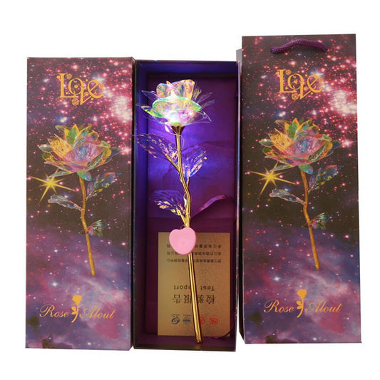 24K Gold Foil Roses Glowing Gold Set Creative Tanabata Valentine's Day Gifts Gifts Wholesale