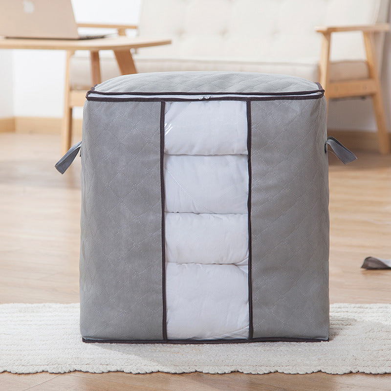 Factory direct thick waterproof large capacity non-woven storage bag home travel clothing quilt finishing storage box