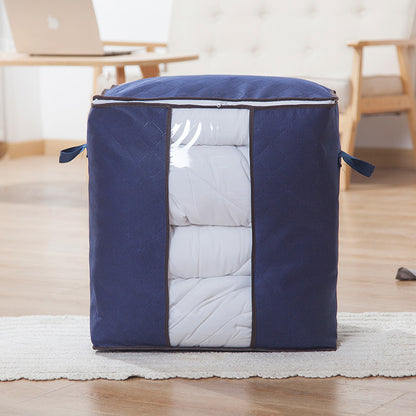 Factory direct thick waterproof large capacity non-woven storage bag home travel clothing quilt finishing storage box