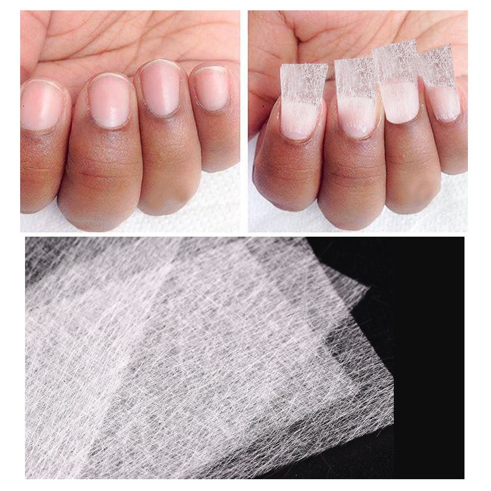 10 pçs fibra de vidro de seda para forma de extensão de unhas sedas não tecidas gel uv fibra de construção acrílico francês diy manicure acessório 