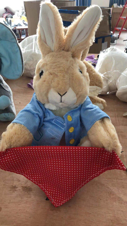 Factory Direct Amazon Peekaboo Rabbit Easter Handkerchief Rabbit Electric Peter Rabbit Electric Plush Toy