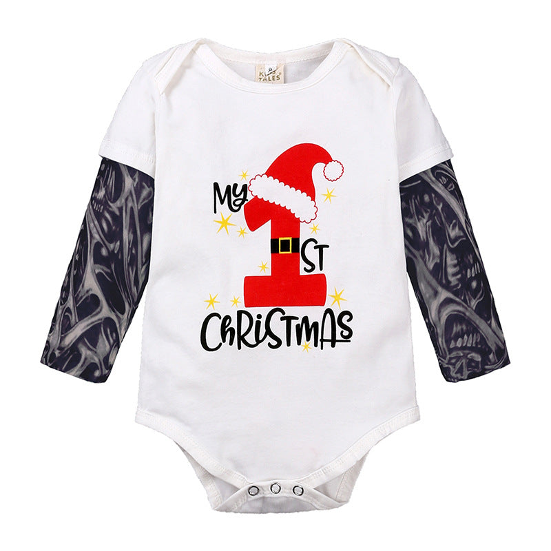 Ins speed sale through the explosions 2019 summer children's clothing 1-3 years of onesies baby tattoo mesh sleeves hazer triangle climb