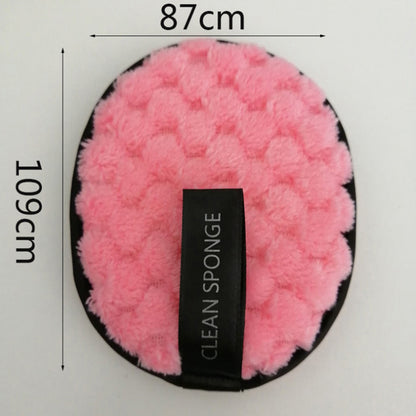 Lazy water make-up remover puff oval sponge cotton cleansing puff clean makeup remover cake wash your face and use water