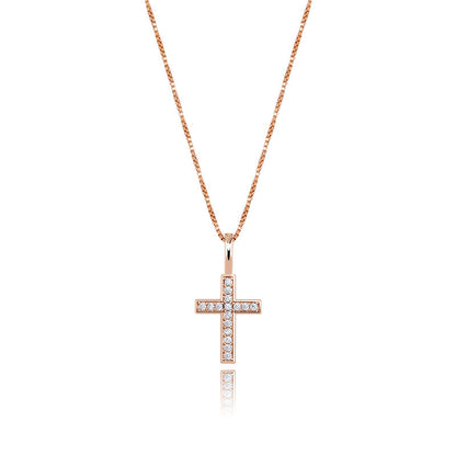 Cross-border new product 925 silver full zircon cross hip hop pendant European and American personality Jesus necklace jewelry