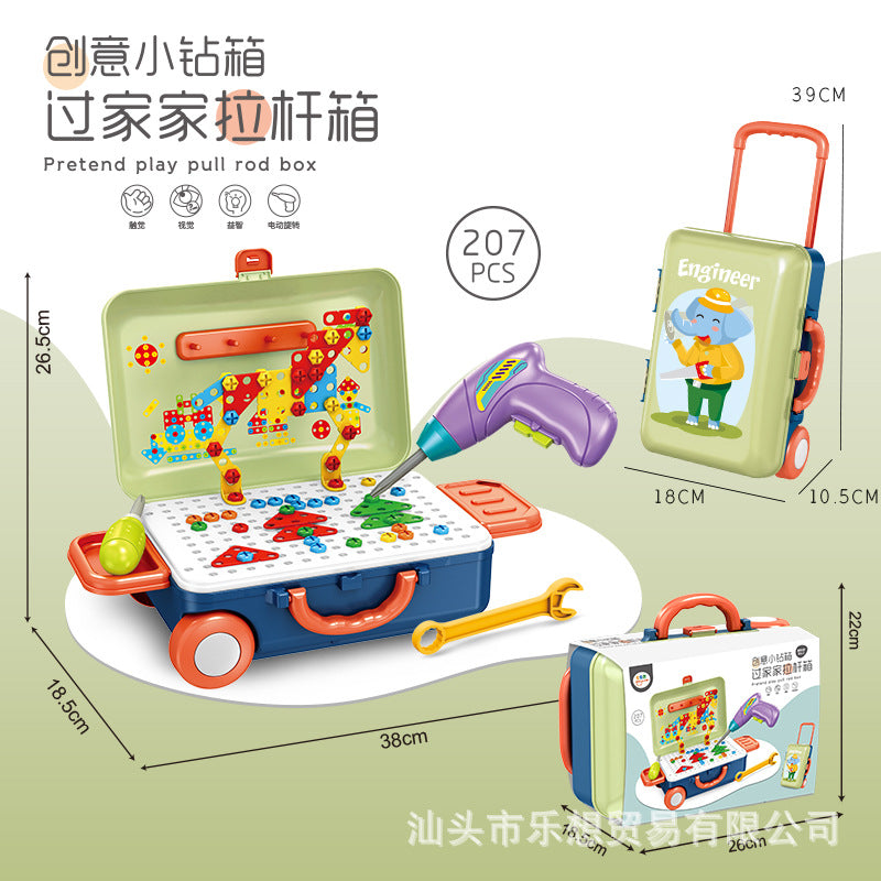 Children Toys Electric Drills Tool Toys Toolbox Set Simulation Drill Boy Puzzle Games Simulation Play House Toolbox Toys Set