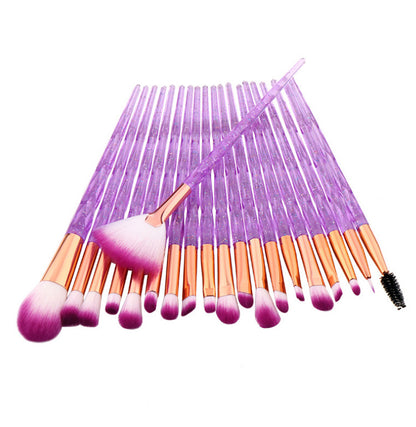 20PCs Diamond Makeup Brushes Set For Eye Shadow Powder Foundation Lip Professional Make-up Tools Cosmetic Beauty Make Up Brush