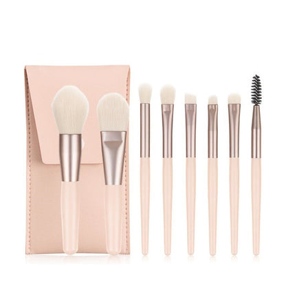 8 Pcs Mini Travel Portable Soft Makeup Brushes Set Eye Shadow Foundation Powder Eyelash Lip Concealer Blush Make Up Brush Set