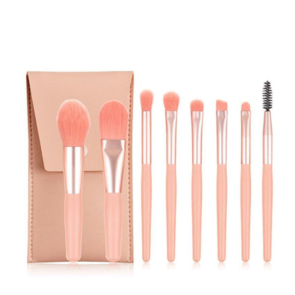 8 Pcs Mini Travel Portable Soft Makeup Brushes Set Eye Shadow Foundation Powder Eyelash Lip Concealer Blush Make Up Brush Set