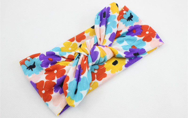 Children's baby print cross hair band Photo shoot headband wholesale New simple bohemian fashion hair accessories