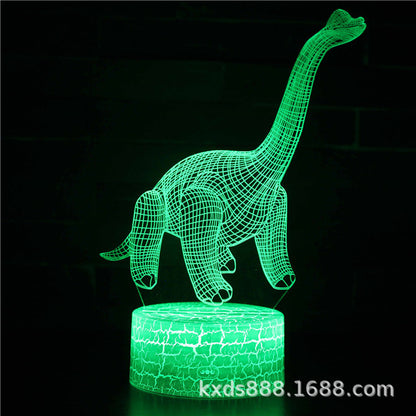 Cross-border dinosaur series colorful 3D night light LED touch remote control creative Christmas gift 3D table lamp