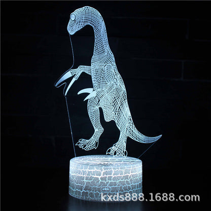 Cross-border dinosaur series colorful 3D night light LED touch remote control creative Christmas gift 3D table lamp