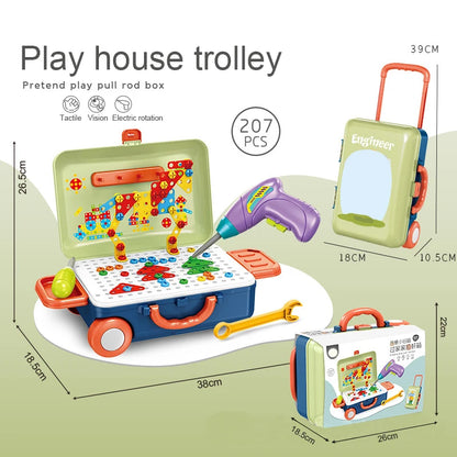 Children Toys Electric Drills Tool Toys Toolbox Set Simulation Drill Boy Puzzle Games Simulation Play House Toolbox Toys Set