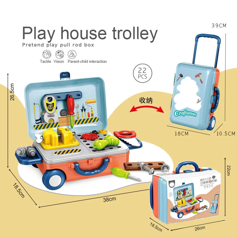 Children Toys Electric Drills Tool Toys Toolbox Set Simulation Drill Boy Puzzle Games Simulation Play House Toolbox Toys Set