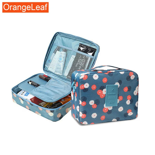 Multifuncional feminino saco de maquiagem náilon saco cosmético beleza caso compõem organizador saco de higiene pessoal kits de armazenamento bolsa de lavagem de viagem 