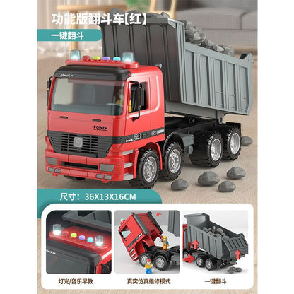 Children's large dump truck toy engineering vehicle inertia dump truck transport truck model boy toys wholesale