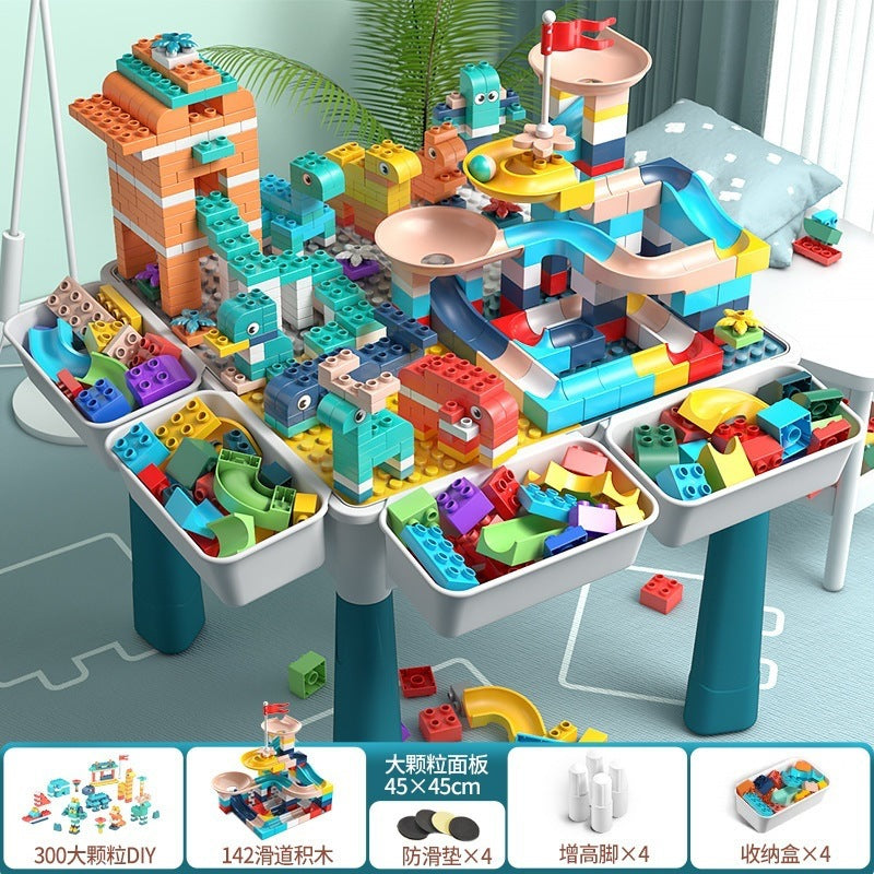 Children's multi-function building block table large particles compatible with LEGO building blocks large baby assembled toys educational learning table