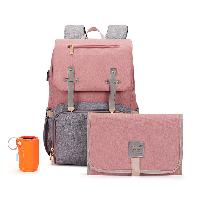 fashion new mummy bag multifunctional backpack mother and baby bag maternity bag full set of baby diaper bag