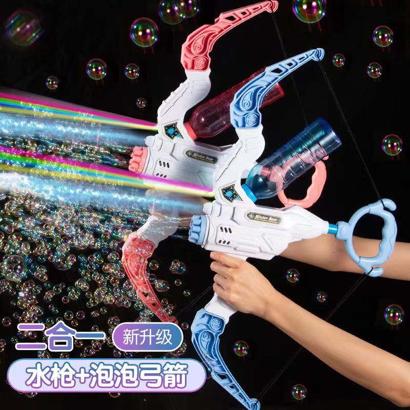 Bow and Arrow Water Gun Bubble Machine Net Red Popular Children's Handheld Bubble Toys Outdoor Toys Wholesale Night Market Stalls