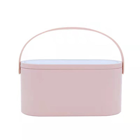 MUID Portable Makeup Box with Lights LED Desktop Storage Makeup Mirror One-Purpose Multi-function Organizing Box