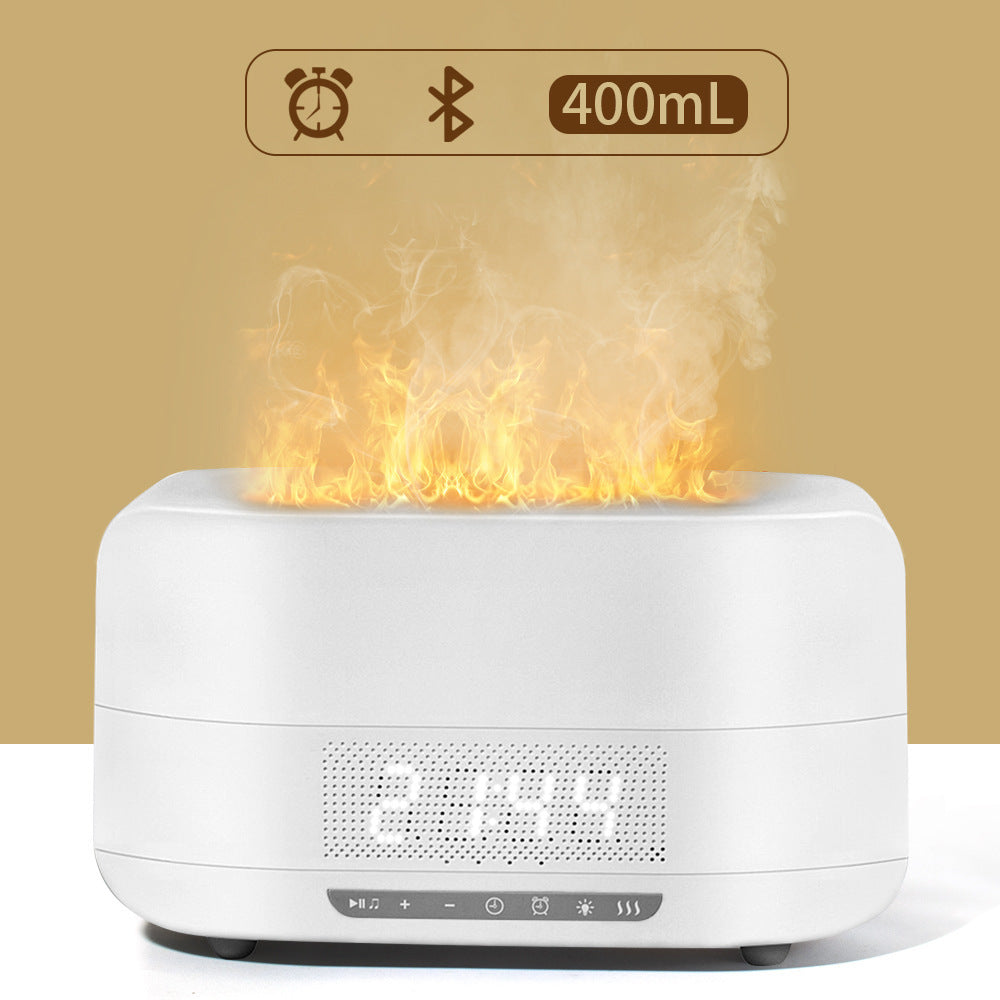 New Flame Humidifier Home Aroma Diffuser Bluetooth Speaker Simulation Flame Office Small Speaker Bedroom Atmosphere Light