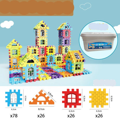 Children's large particle block building blocks can open the door plastic spelling castle assembly kindergarten early education